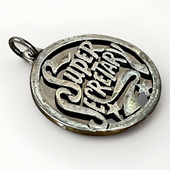 VTG James Avery Sterling Silver SUPER SECRETARY Pendant Charm 3.2g Rare Retired - Picture 4 of 9